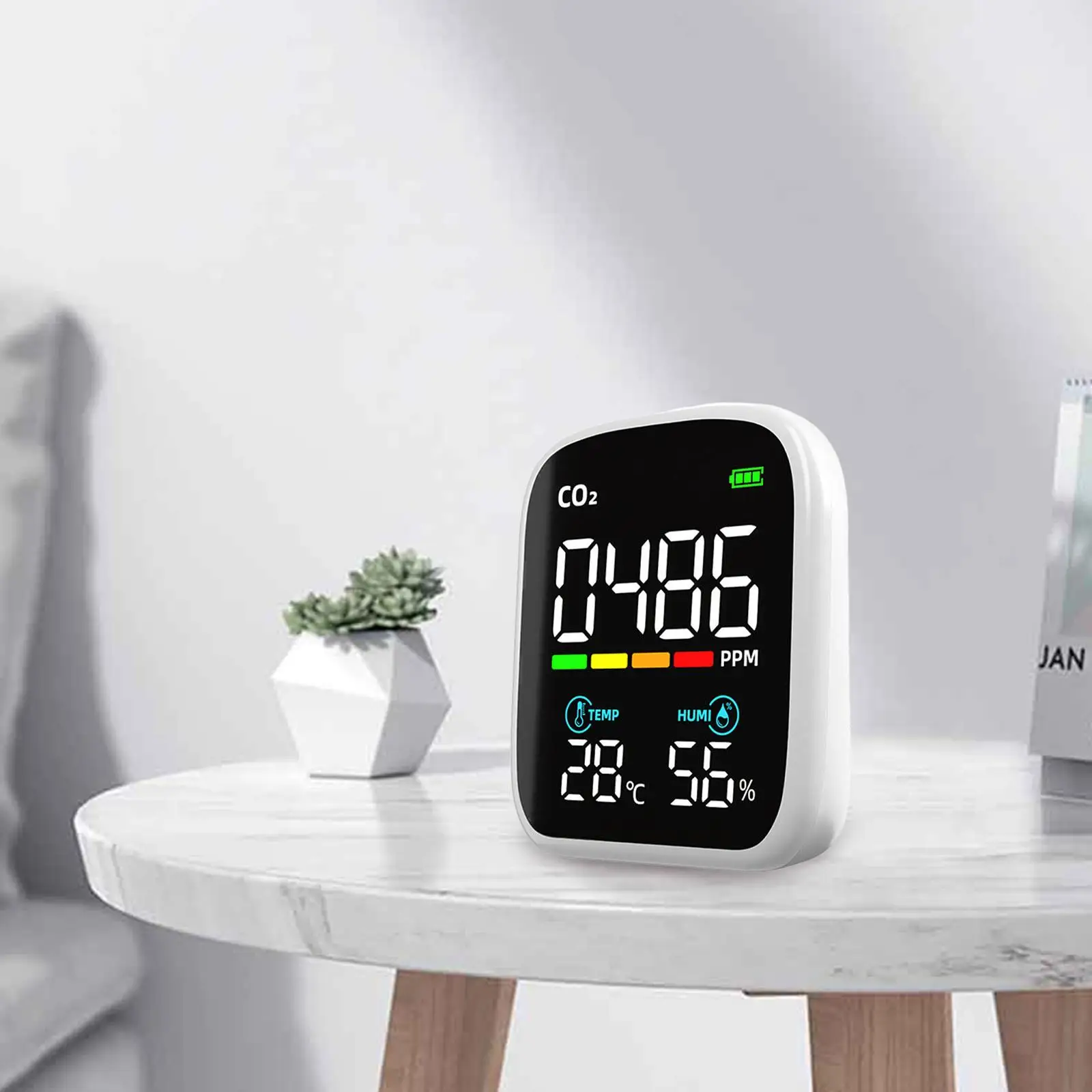 Digital CO2 Temperature Humidity Meter Monitor for Warehouse Gym Travel