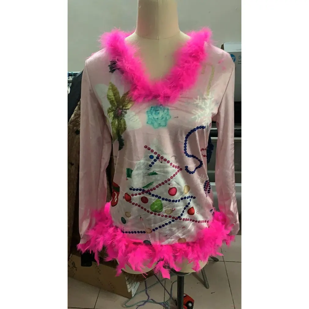 

Pink Christmas Tree Ugly Christmas Sweater Comfortable Breathable Funny Christmas Sweater Christmas Clothes
