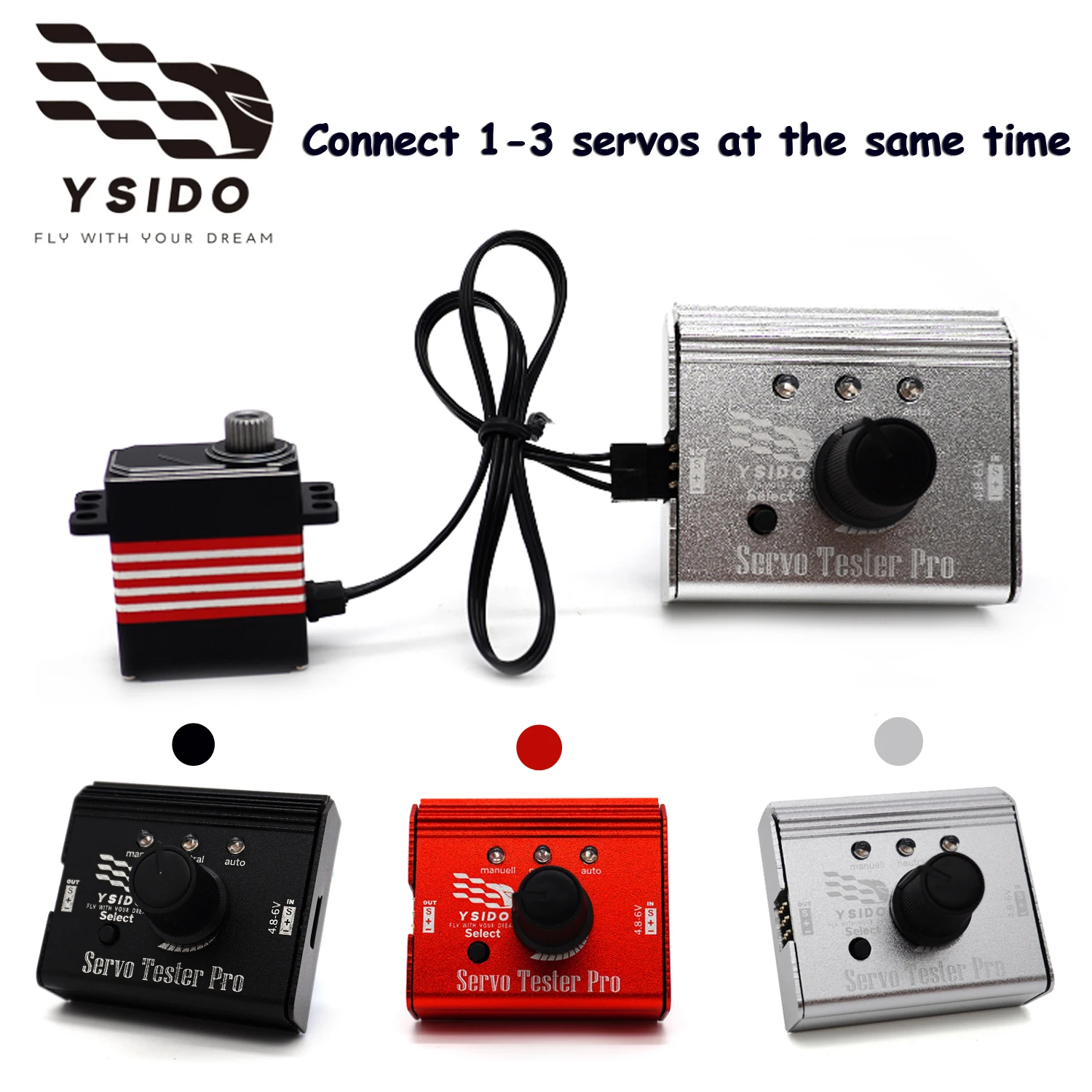 Testeur Servo RC 3 Modes 4.8-6.0V pour Voiture Bateau Avion