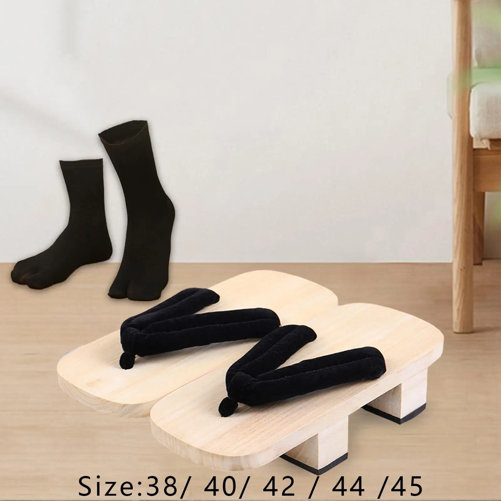 Japanese Wooden Clogs Japanese Style Casual Flip Flops Portable with Tabi Socks Slippers Sandals Japan Shoes for Apartment Daily Japanese Wooden Clogs Japanese Style Casual Flip Flops Portable with Tabi Socks Slippers Sandals Japan Shoes for Apartment Daily