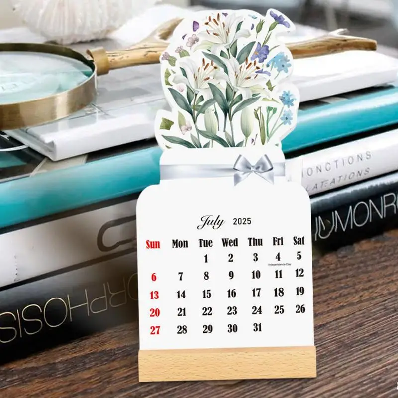 Bloomy Flowers Detachable Desk Calendar 2025