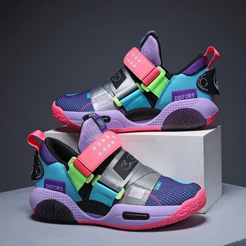 2024 nuove scarpe da basket per bambini per ragazzi ragazze scarpe sportive per bambini antiscivolo scarpe da ginnastica da esterno leggere calzature da ginnastica