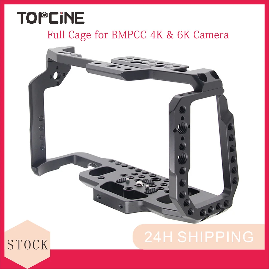Topcine Bmpcc 4K & 6K Cage Per Blackmagic Design Pocket Cinema Camera 4K & 6K Camera Rig Stabilizzatore Con Scarpa Fredda