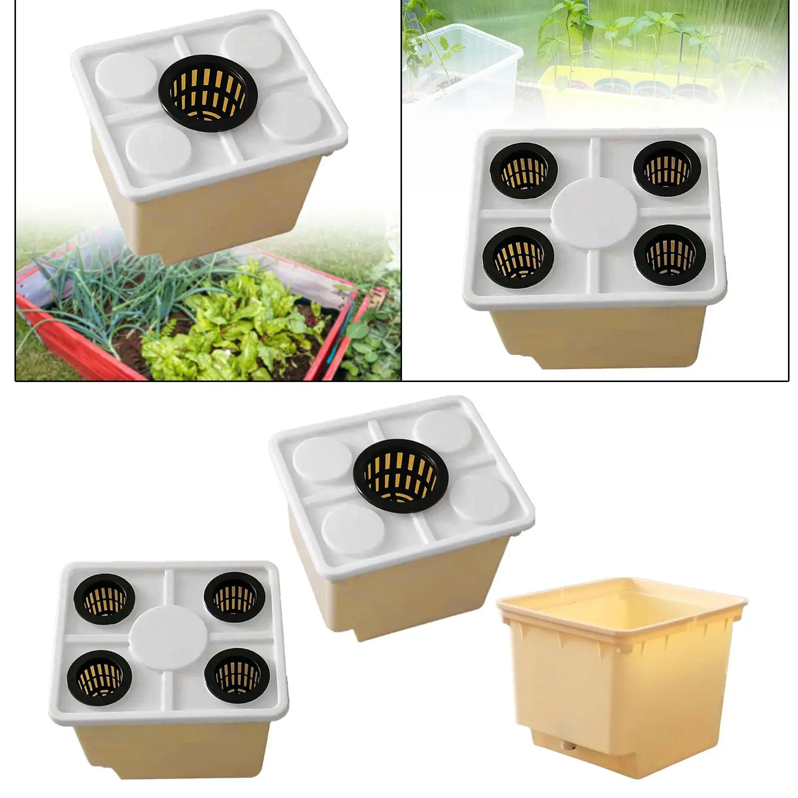 Hydroponics Growing Kit Hydroponic Garden Kit Hydroponic Plant Kits Hydroponics System Bucket with Siphon Elbows Flower Pot Hydroponics Container