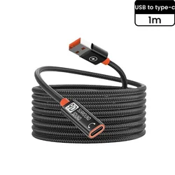 High - Speed USB - C Extension Cable with USB2.0 to USB3.0 Adapter (USB 2.0 to Type C 1M)