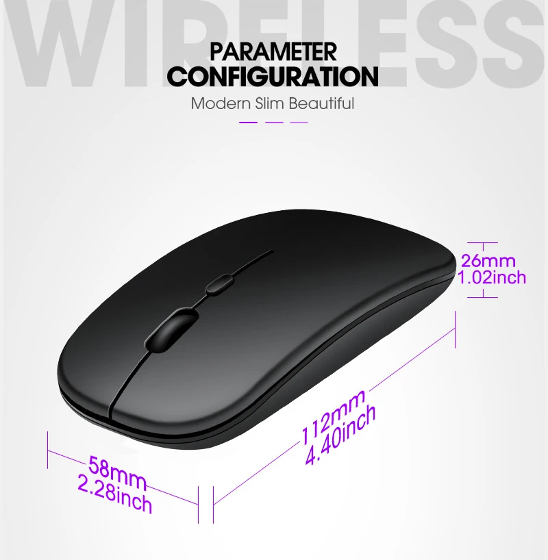 Slim Wireless Mouse 2.4G 6