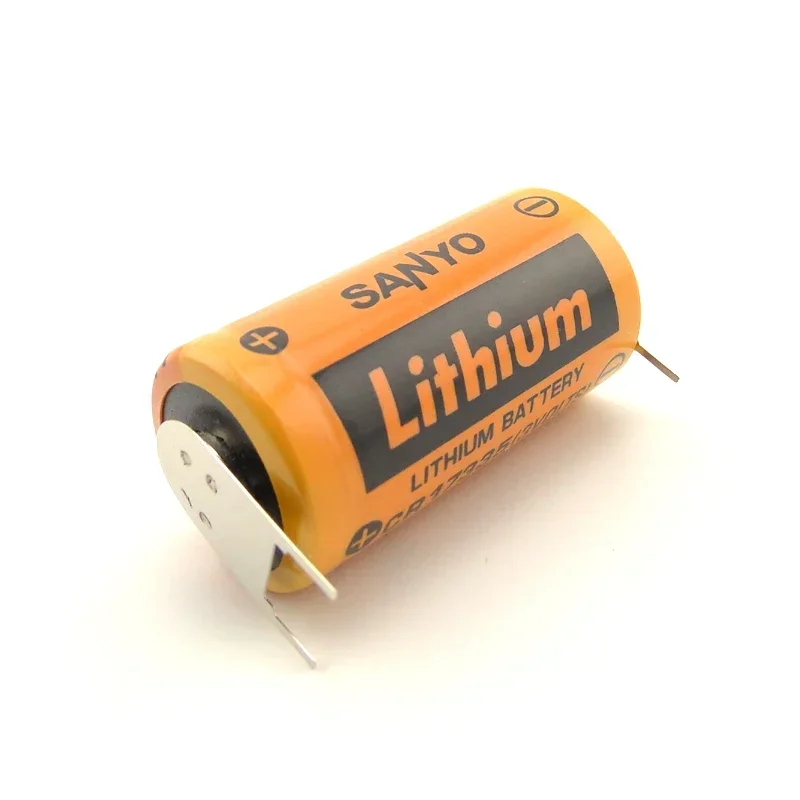 2xJapan Primary Dry cell CR17335 3V PLC CNC CMOS Data Chip Backup Battery for Repair Saab PLC power +2P-1P disposable battery