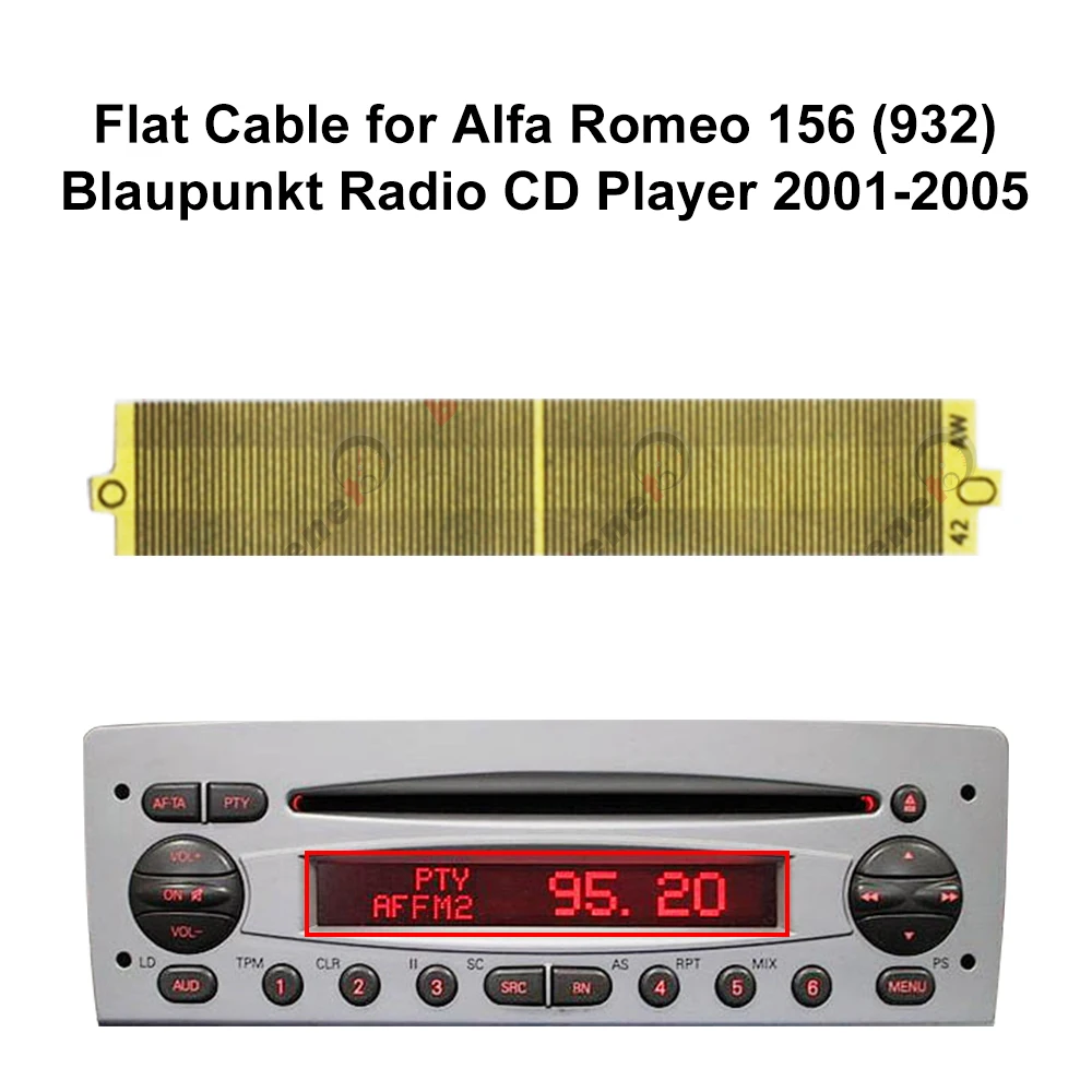 Alfa Romeo 156 (932), Fiat Punto 188 Blaupunkt 라디오 CD 플레이어 용 플랫 케이블