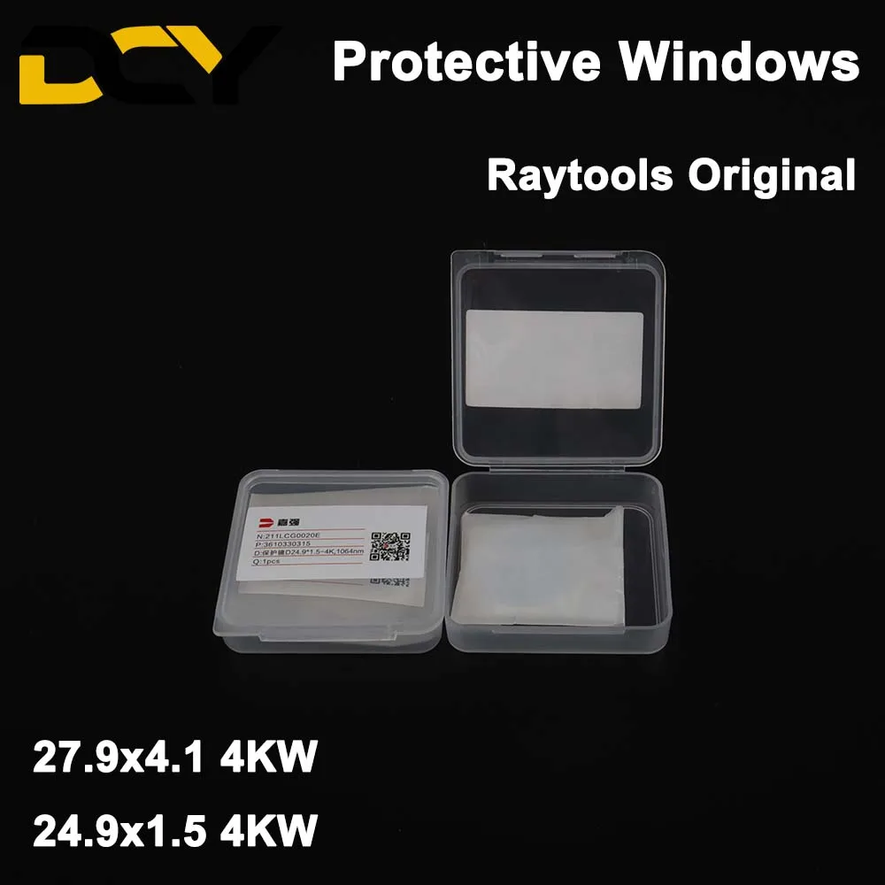 Raytools 오리지널 보호 윈도우 레이저 렌즈, Bodor Raytools BT240 BM109 BM110 111 레이저 헤드용, 27.9*4.1, 24.9*1.5mm, 1064nm