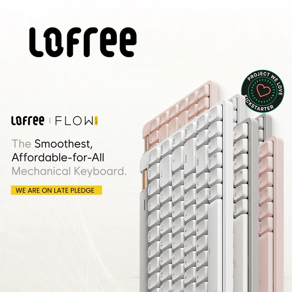 Lofree Flow Lite Keyboard Lighter&Silenter POM Switch 2.4G