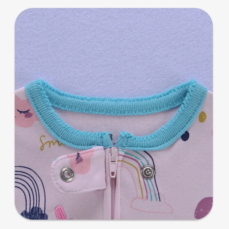 Newborn Infant Baby Boy Girl Clothes Long-Sleeve Print Romper Toddler Girls Jumpsuit Pure Cotton Kids Pajamas For a 0-12 Months