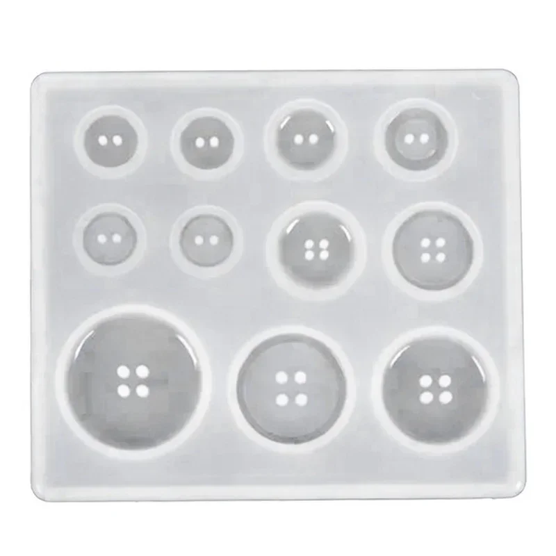 Silicone mold button mold DIY Silicone Mold Resin Button DIY Handmade Resin Mold with Hole Pendant Button Non-stick Art Decor Cake Baking Tools