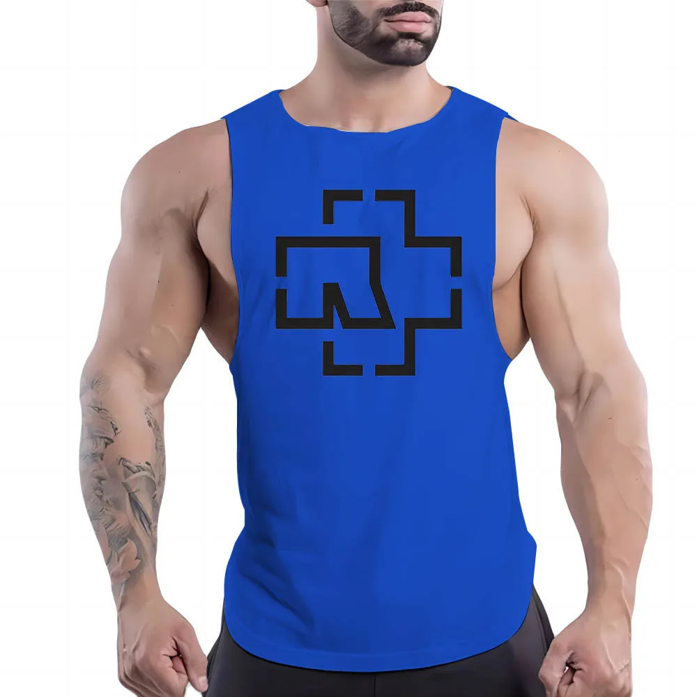 

Gym New Round Neck Outdoor Street Style Sleeveless Multi-Color Vest New Men'S Simple Breathable Lightweight Quick-Drying Top