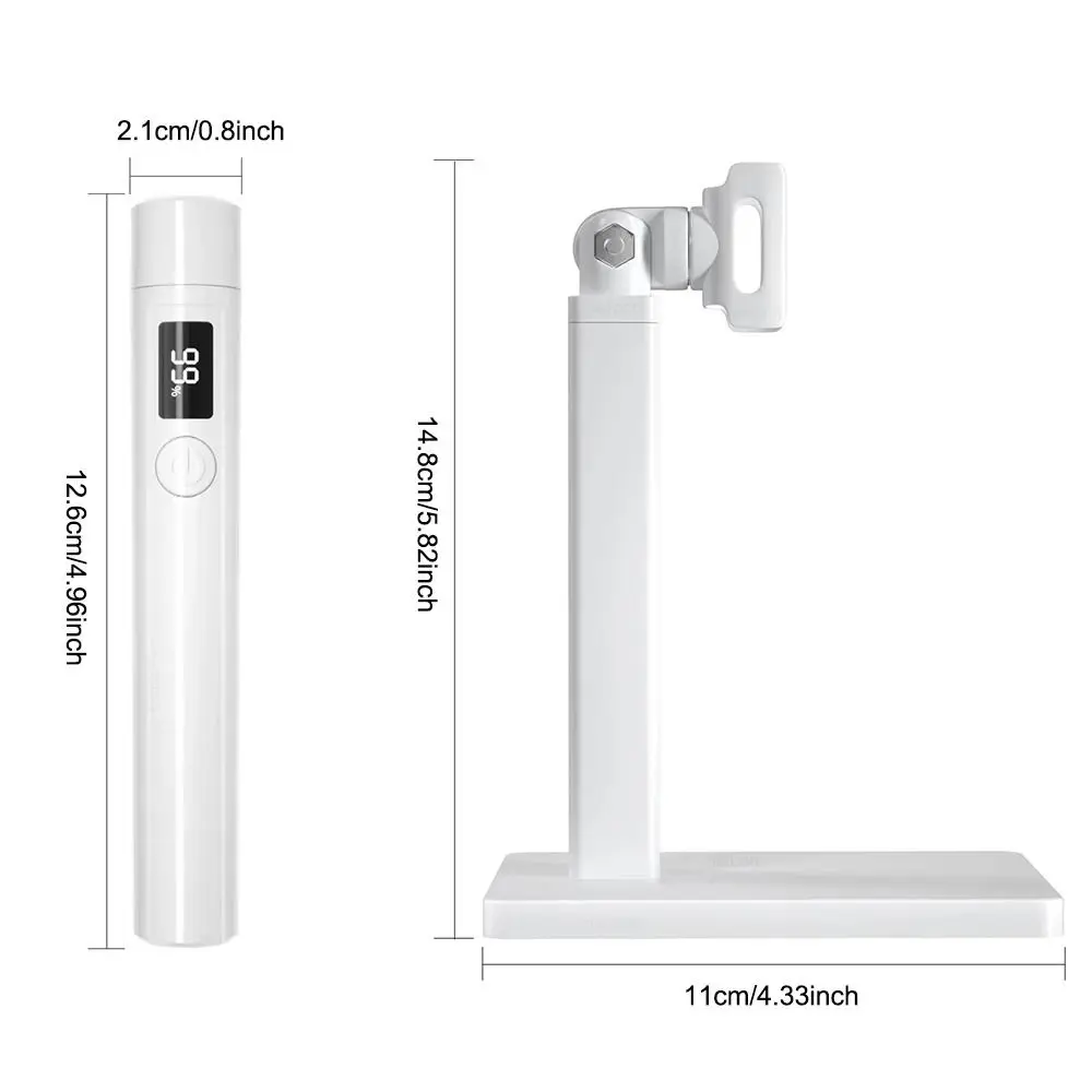 휴대용 UV LED 네일 램프 빠른 경화 2가지 모드 미니 핸드헬드 UV 라이트 LED 디스플레이 실리콘 네일 스탬프 네일 건조기