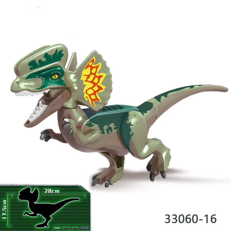 1Pc Big Jurassic Dinosaur Mini T-Rex Carnotaurus Baryonyx Stygimoloch Velociraptor Ankylosaurus Building Brick Toy For Children melissa and doug stacking blocks