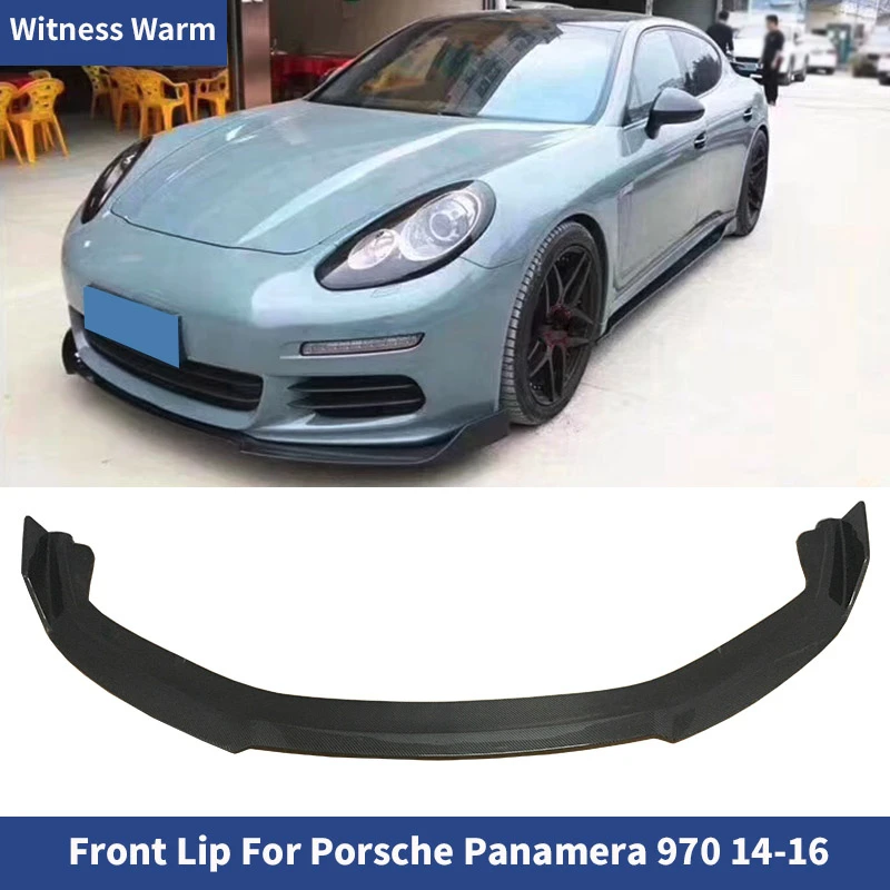 Carbon Fiber Frp Front Lip Spoiler For Porsche Panamera 971 2017 2018