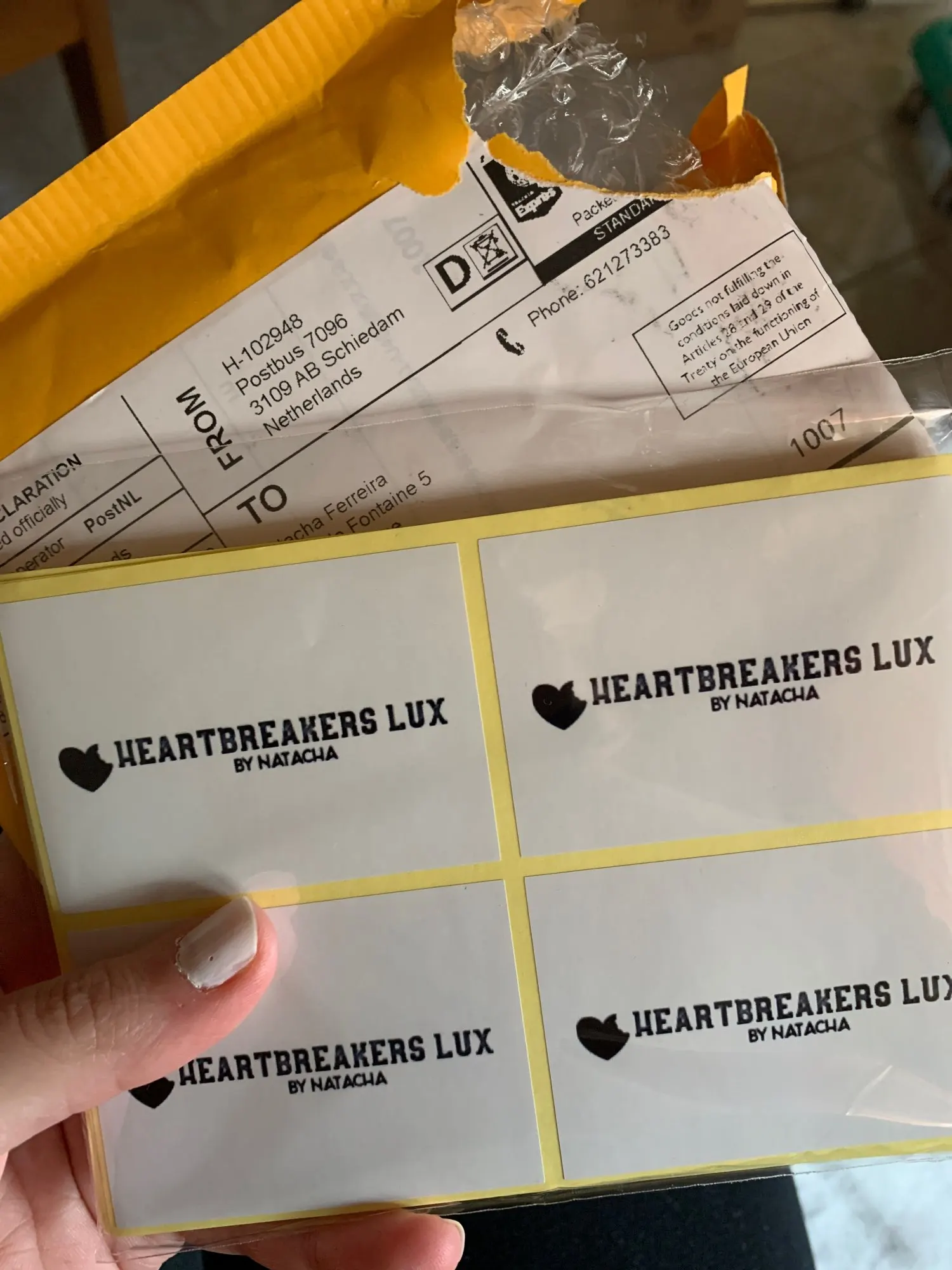 50-100PCS Custom Rectangular Logo Stickers – White Paper Material Personalized Labels f... - SKU CRLS1903 - UGI Packaging