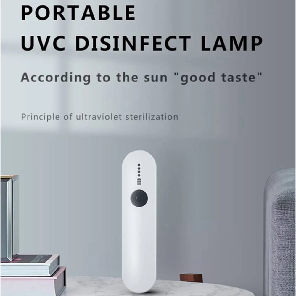 Portable Sterilizer UVC Sanitizer Lamp 10s Fast Disinfection USB Rechargeable Ultraviolet Sterilization Stick For Home Traveling