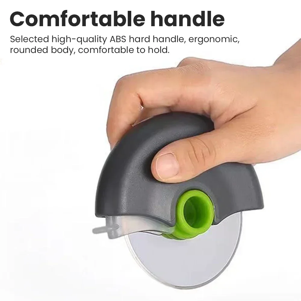 Pizza Knife Cutter pizza cutter pizza knife With Protective Hand Cover Detachable Drum