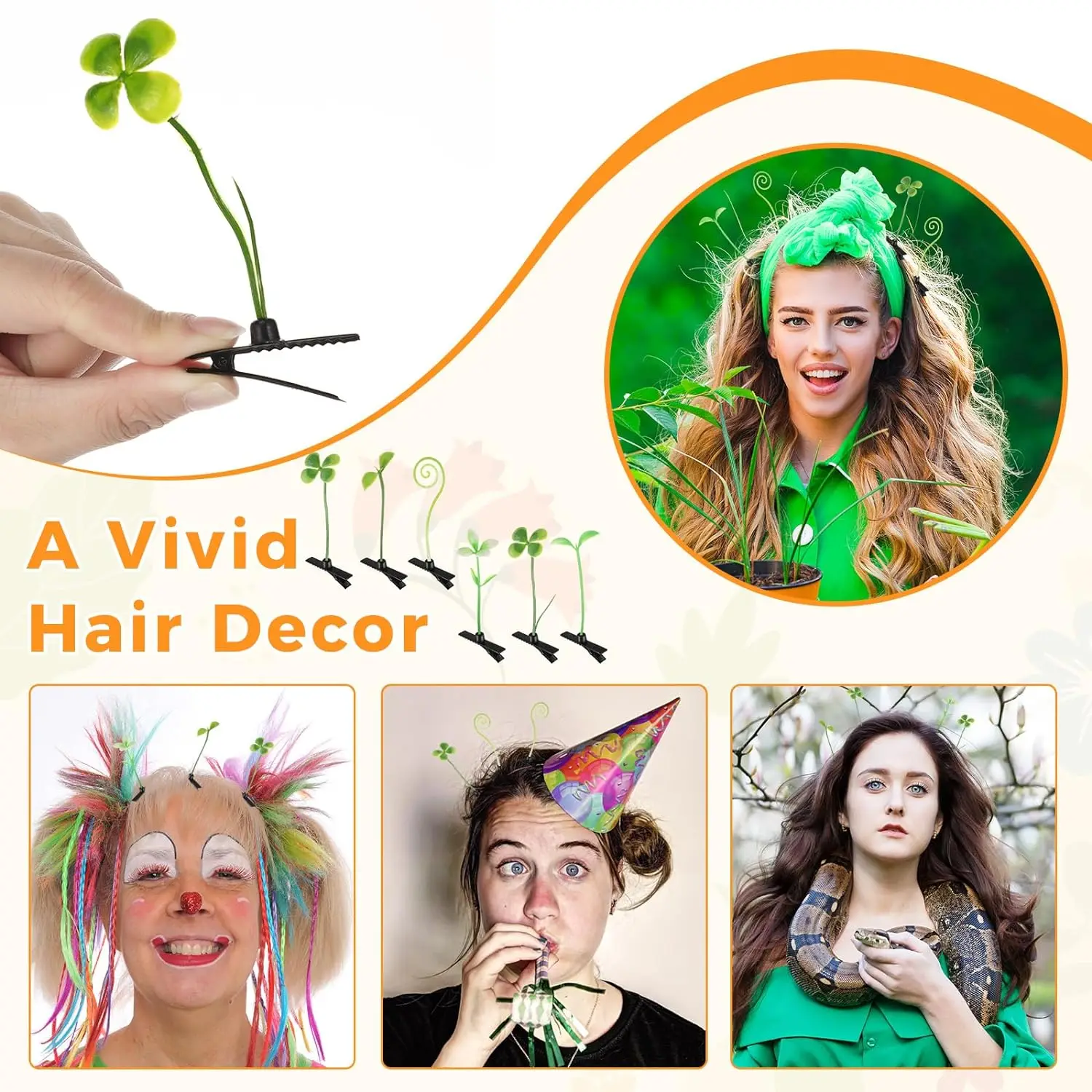 20/30/50 pezzi divertenti fermagli per capelli a forma di germogli di
