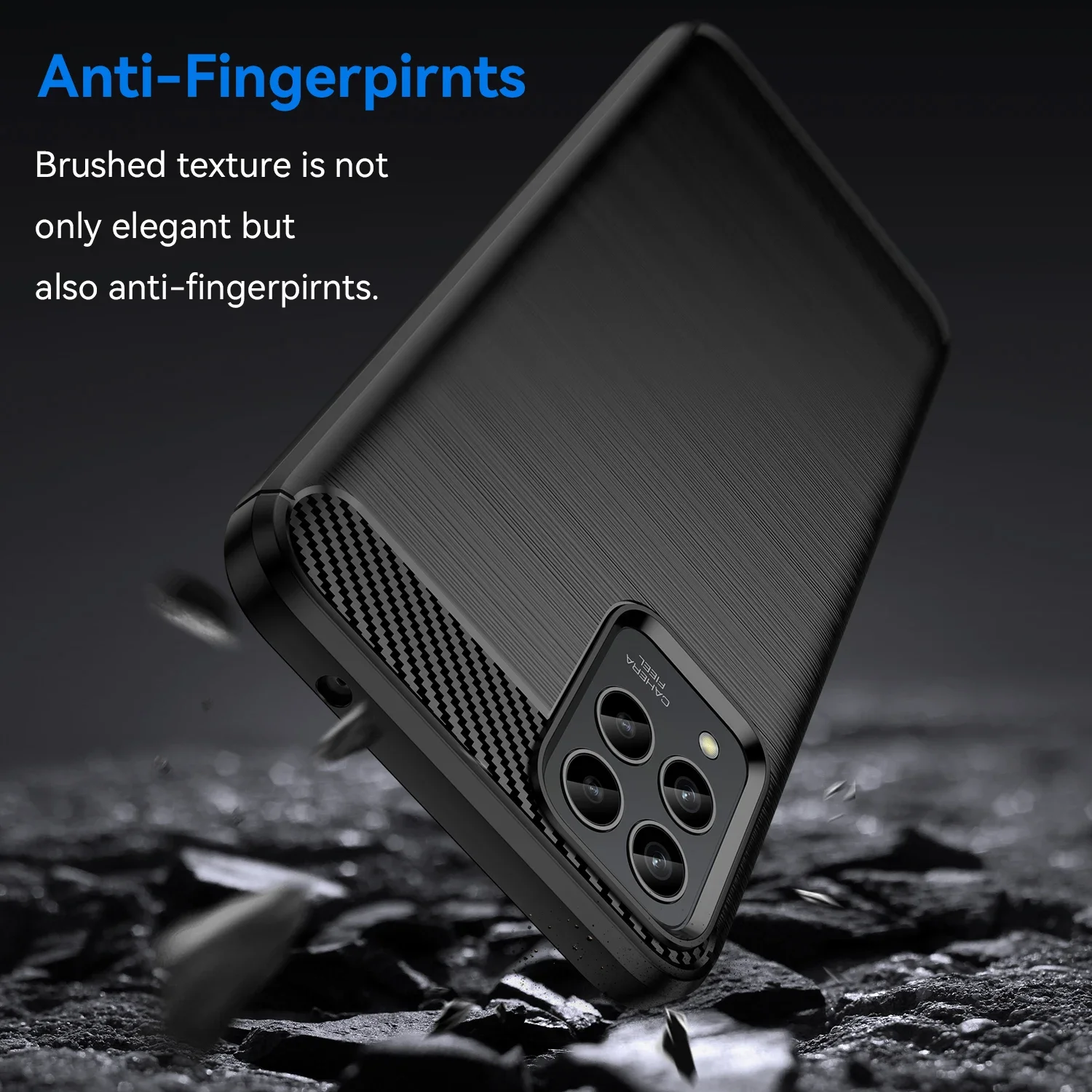Sleek Carbon Fiber Texture TPU Shockproof Protective Case
