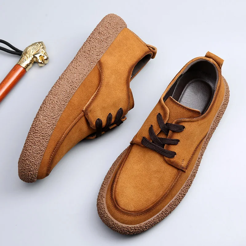 

Luxury Brand Men's Suede Shoes Lace Up Men's Oxford Shoes Lightweight Casual Shoes Interview Business Free Delivery