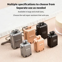 Exquisite Luggage Keychain Foldable Nail Cutter Stainless Steel Nail Clippers Rotary Toenail Fingernail Manicure Trimmer 1