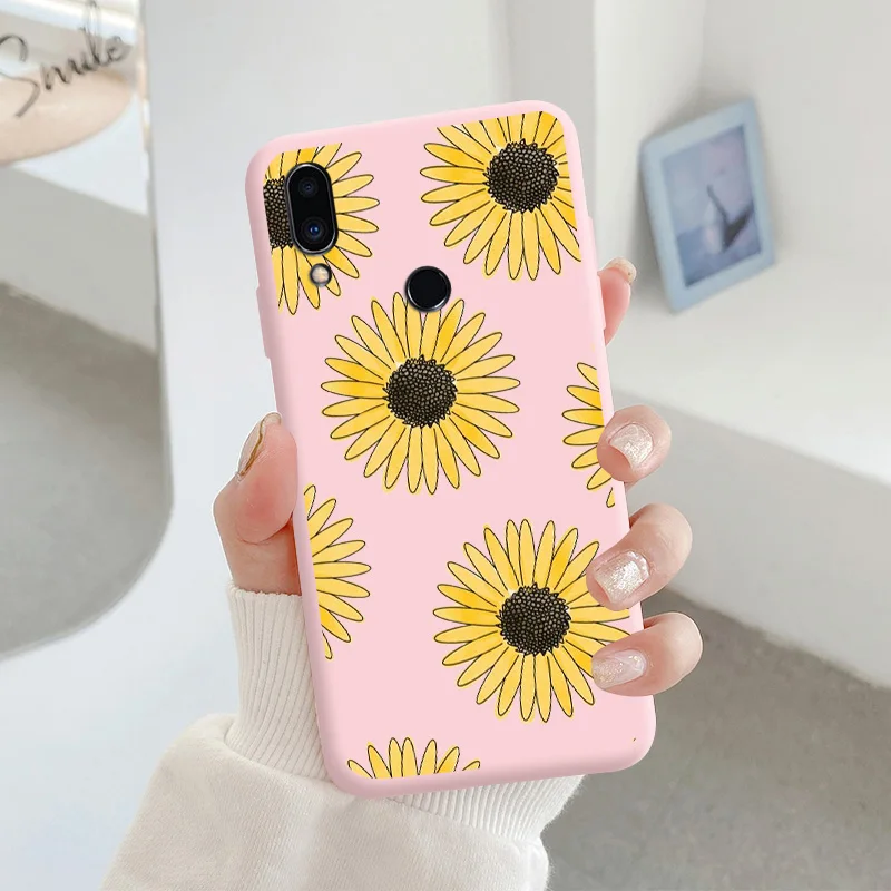 For Meizu note 9 Protective Shell Silicone Soft Shell Phone Case Candy Color Case Fashion Silicone Color Chrysanthemum meizu phone case with stones lock Cases For Meizu