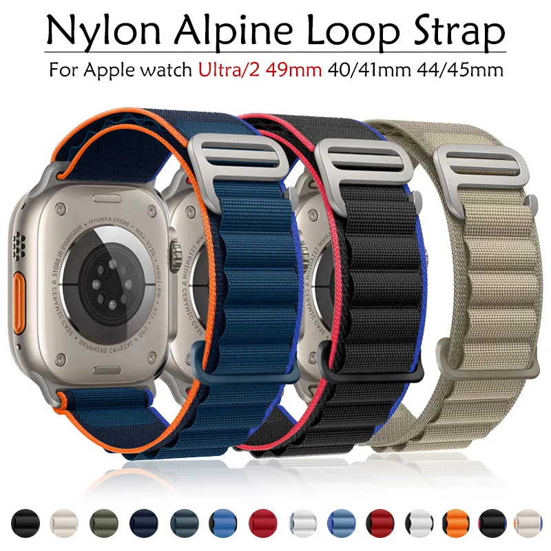 

Ремешок Alpine для Apple Watch Band 44 мм 45 мм 49 мм 40 мм 41 мм, аксессуары для часов Correa IWatch Series 9 8 7 SE Ultra 2