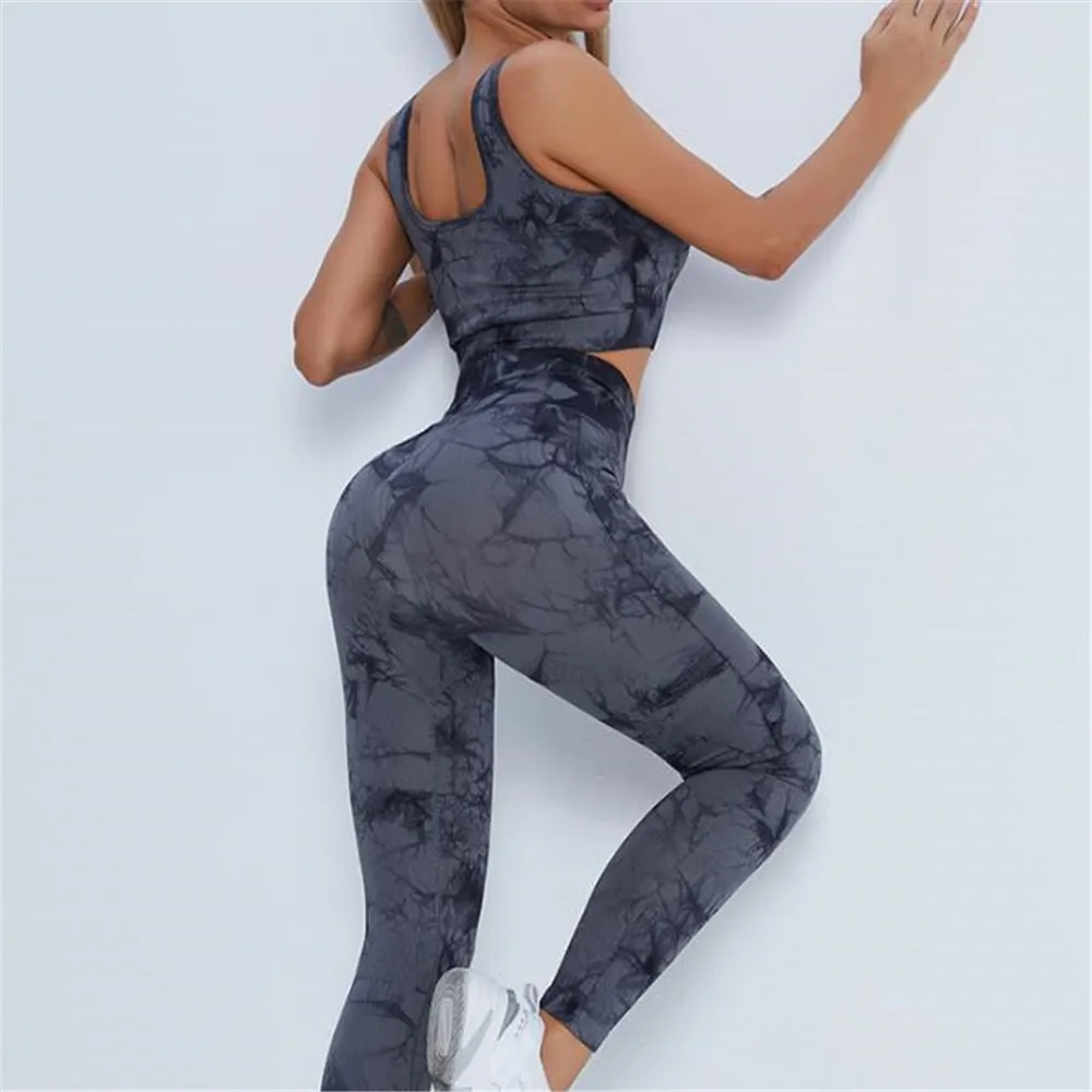 2024 Seamless Women Yoga Set Female Sports Snap Bra Workout High Waist Pop Pants Leggings Gym Sportwear Fitness Active Wear Suit
