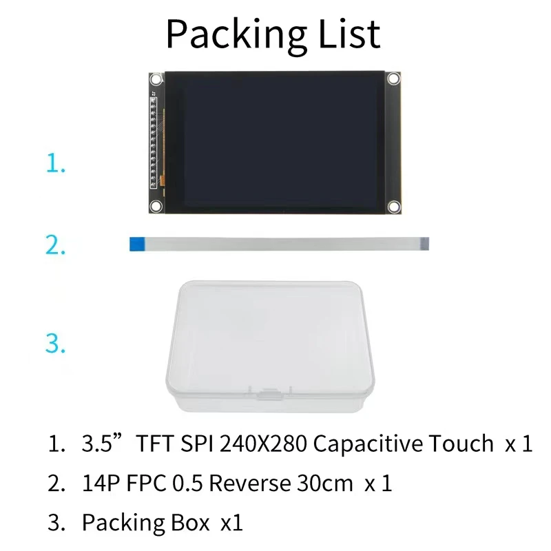 Display Module LCD Display Module Touchscreen Display 3.5 Inch IPS LCD Module TFT SPI Capacitive Touchscreen Display 3.5" 480x320 ST7796 Screen for Mega2560/C51/STM32/ESP32/Arduino