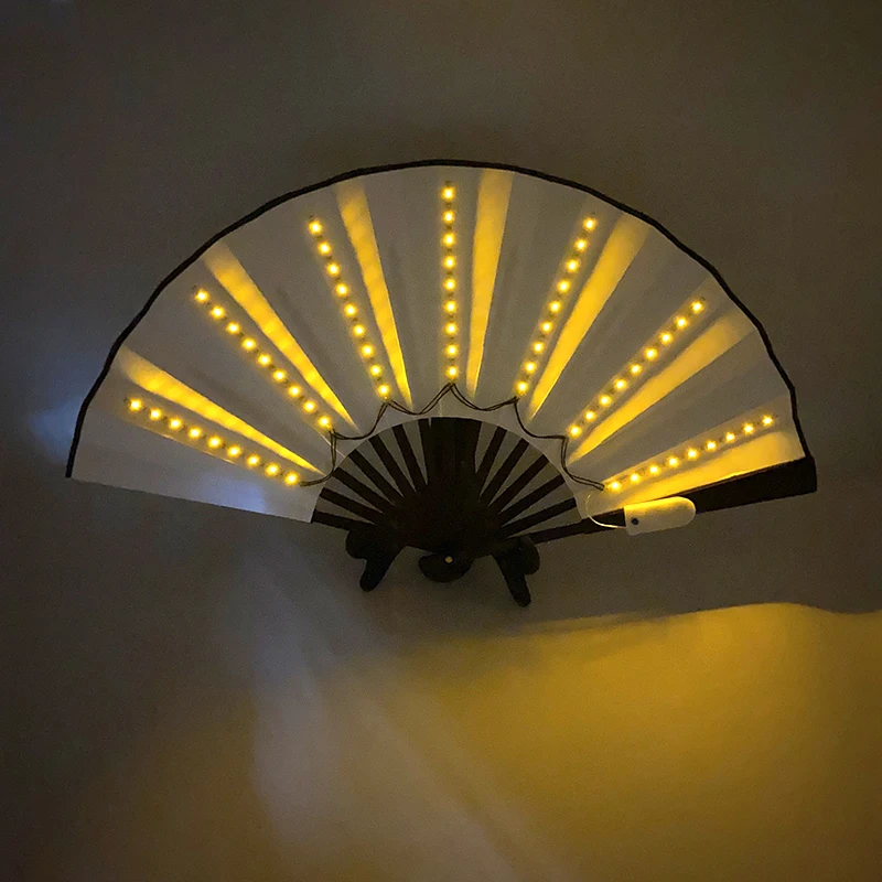 Glow Folding LED Fan Dance leuchten Fan Stage Performance Requisiten Nacht Show im Dunkeln leuchten Lieferungen – Detail 7