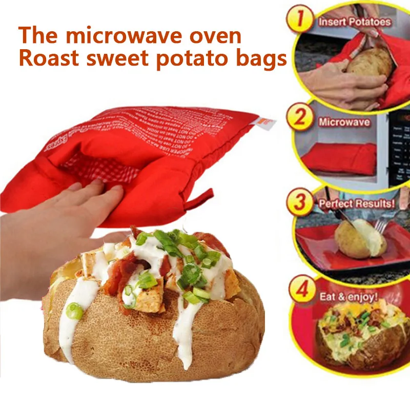 1PC Washable Cooker Bag Baked Potato Microwave Cooking Potato baking bag kitchen tools microwave cooking bags