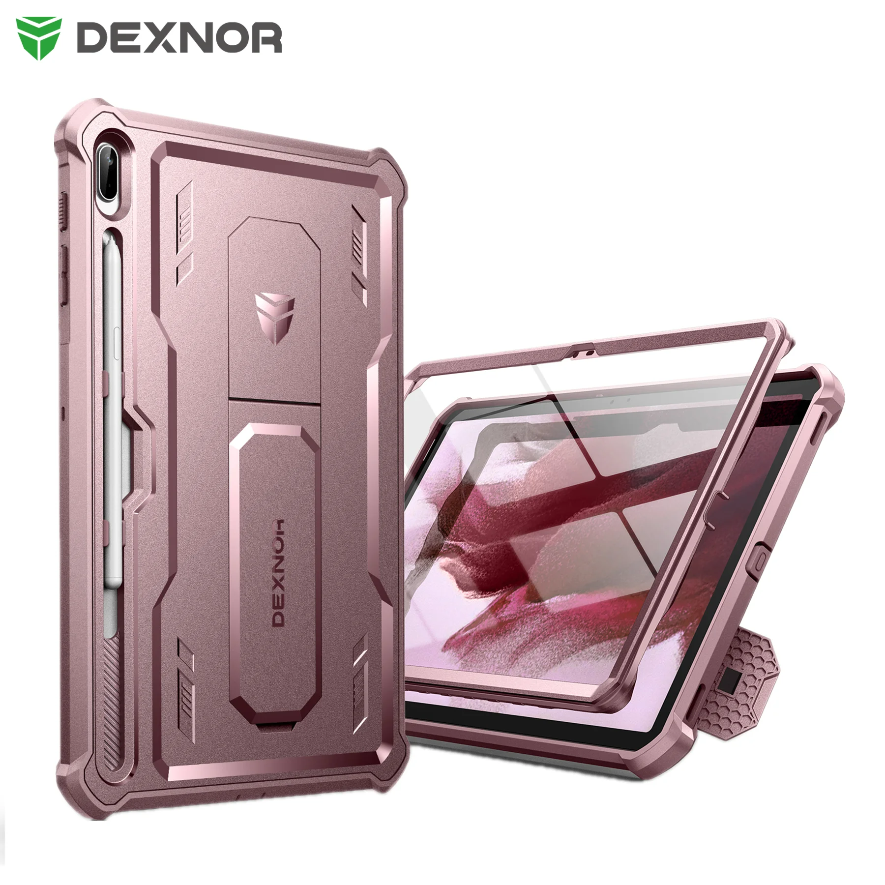 Resistente à Prova de Choque com Suporte de Caneta Capa Protetora de Corpo Inteiro para Samsung Galaxy Tab s8 Mais s7 Mais com Protetor de Tela Embutido
