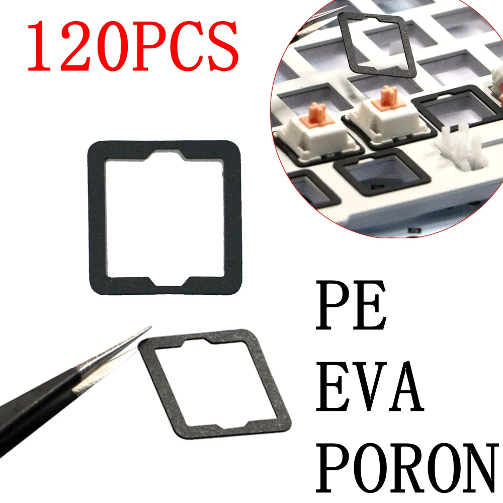 핫 스왑 가능한 기계식 키보드 스위치 용 120Pcs Poron PE EVA 패드 ..