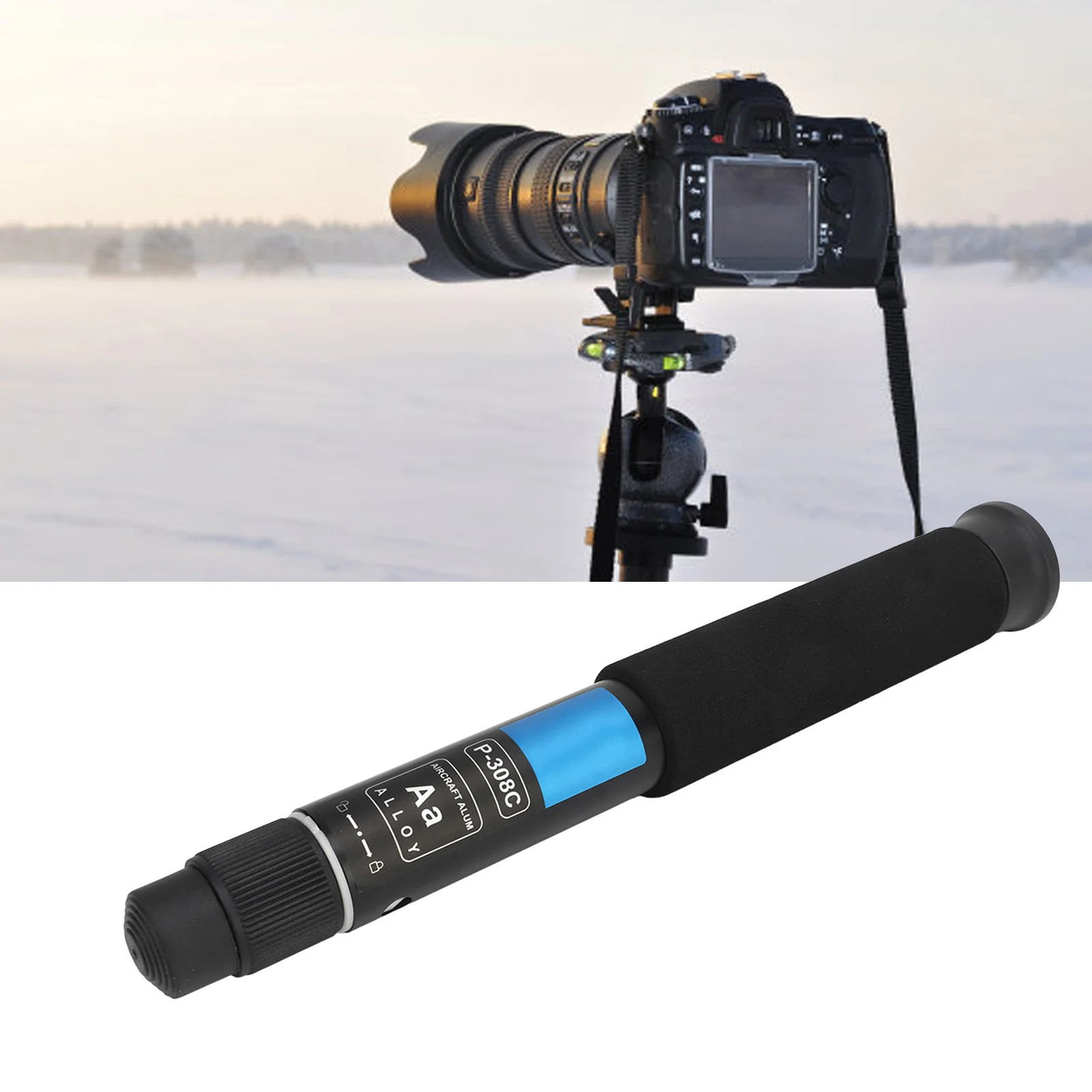 Camera Monopod 8 Sections Selfie Stick Trekking Pole Aluminum Alloy for Hiking Camping