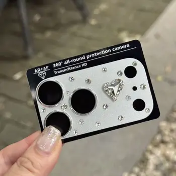 Protezione per Obiettivo Fotocamera Fatta a Mano con Strass per iPhone 17 Pro 17 Pro Max, Vetro Protettivo Copertura Completa