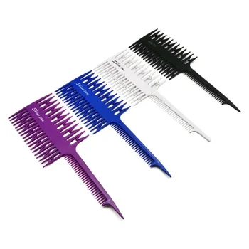 Pettine professionale per tintura dei capelli Pettine per tessuto Coda Pro-colorazione dei capelli Evidenziazione pettine per tessitura Taglio Spazzole per capelli per parrucchiere