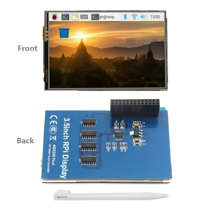 Raspberry Pi 4 Model B 3.5 inch TFT Touch Screen 480x320 LCD Monitor ABS Case Touch Pen For Raspberry Pi 4 Model B 3B+ 3B computer secondary screen,computer monitor,touch screen display
