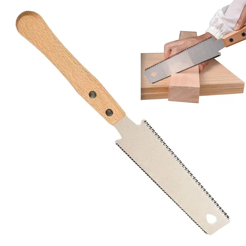Japanese Flush Cut Saw 5.9 Inch Double Edge Sided Pull Saw Flexible Small Hand Wood Cutter Tools for Woodworking hand saw