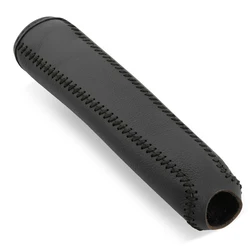 Premium Leather Handbrake Cover - Sleek Auto Interior Enhancement (Black)