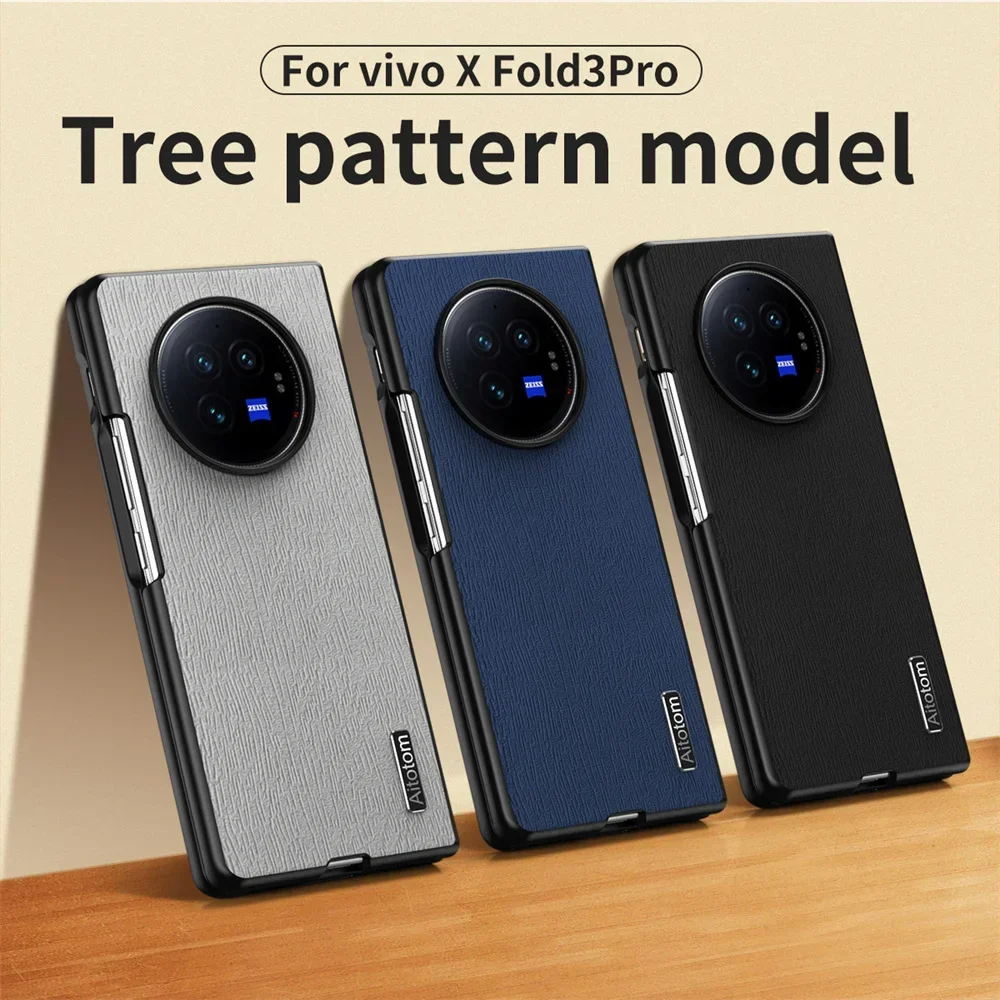 Leather Wood Pattern Slim Shockproof Protective Case