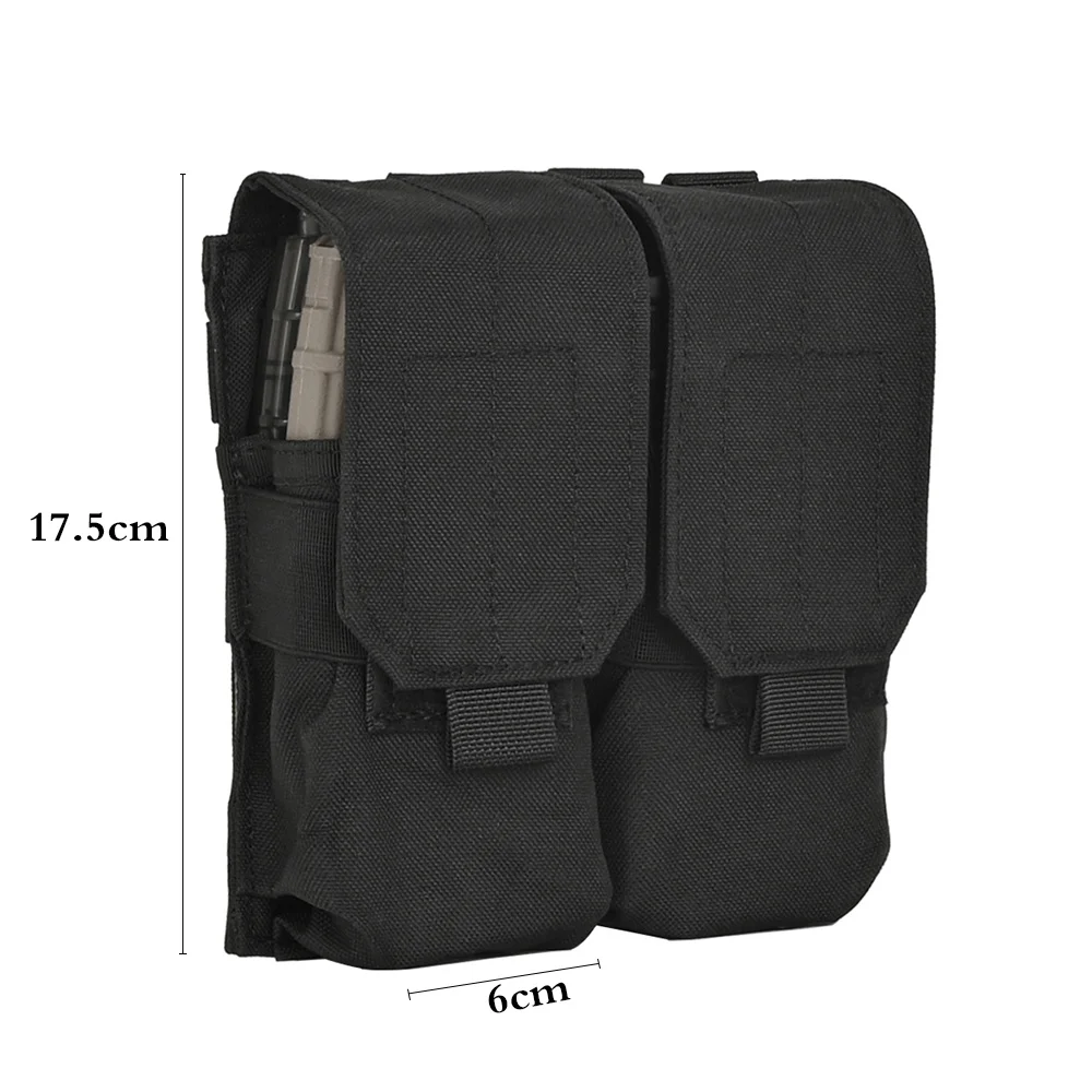 Tactical Molle Double Magazine Pouch Rifle Airsoft Paintball Shooting Holder Pack Mag Bag Carrier For M4 ​AK47 AR15 5.56 7.62mm