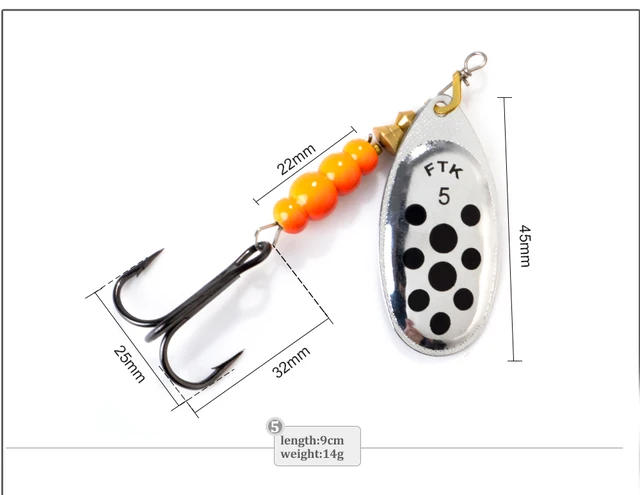Salmon Fishing Lures Spinners  Spinner Bait Copper Fishing