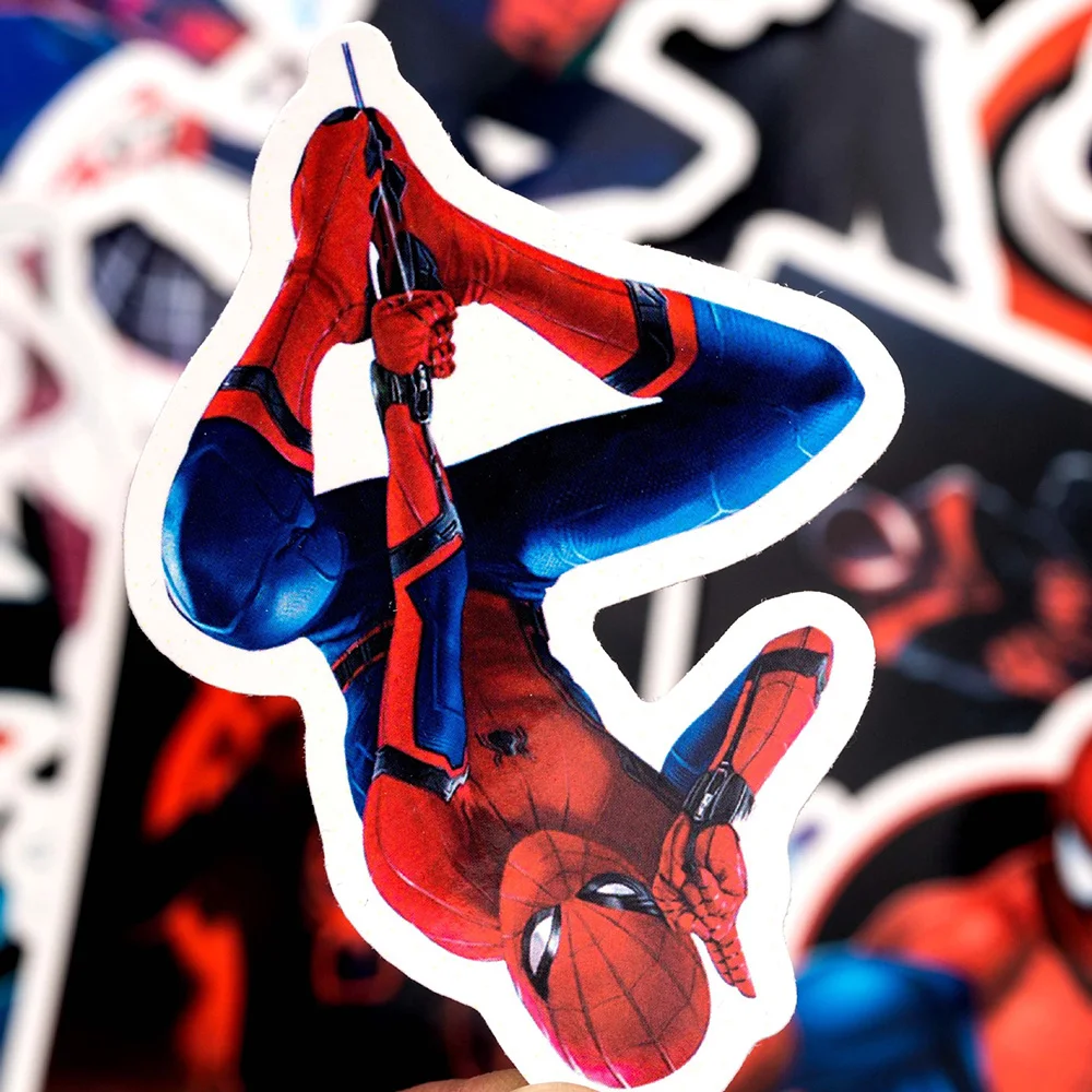 Spider Man Stickers For Child,marvel Waterproof Vinyl Stickers For Laptop,  Luggage, Skateboard, Water Bottle,cars, Guitar, Phone, Water Bottlescute Tr