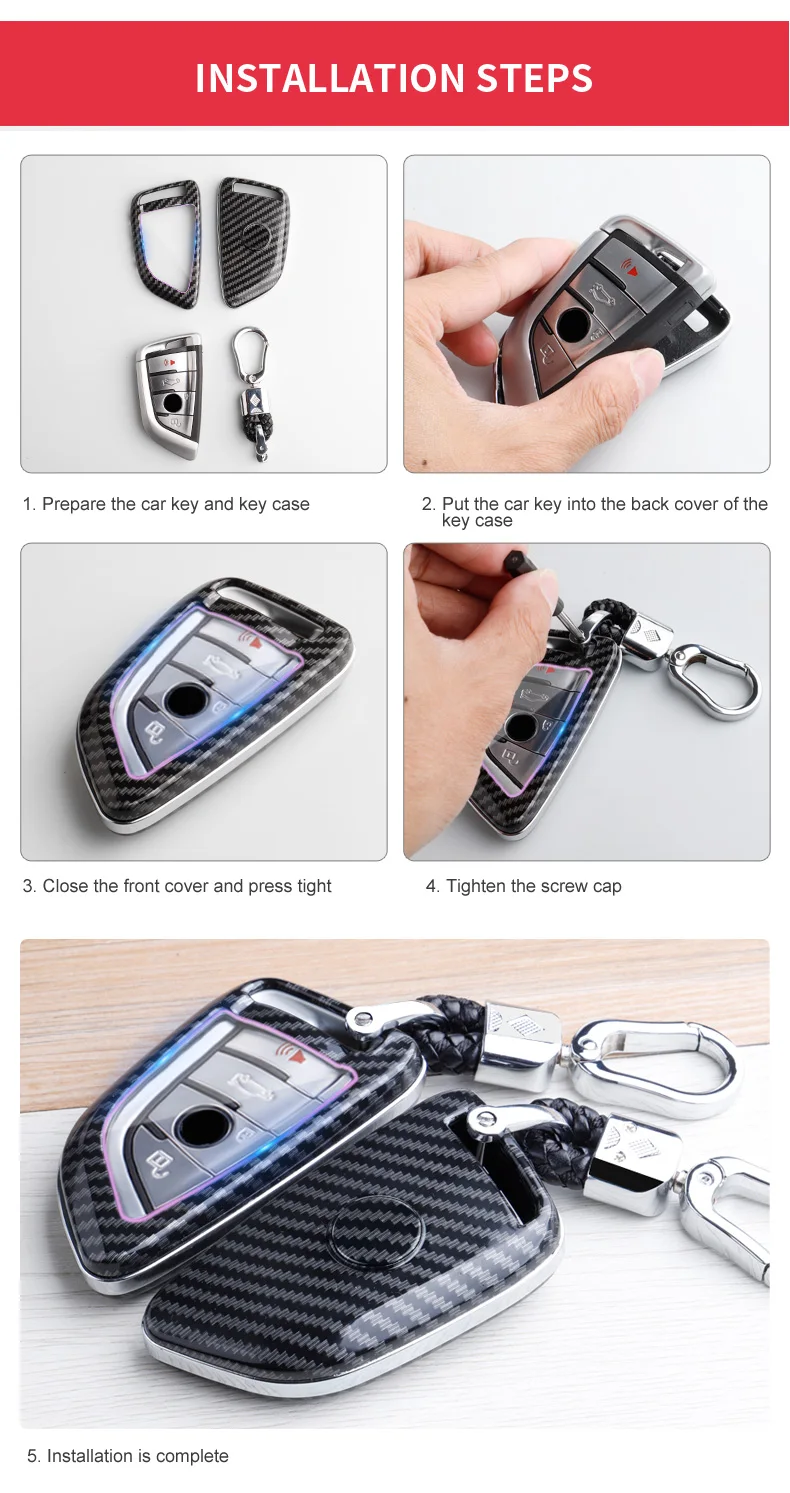 Copertura Della Cassa Chiave dell'automobile Borsette Per BMW G20 G30 E46 E60 E90 X3 X5 X6 F15 F16 F45 F46 7 Serie G11 F48 F39 Protezione Auto Portachiavi - S01b9647306b34acbb66ff0dba34943e2e