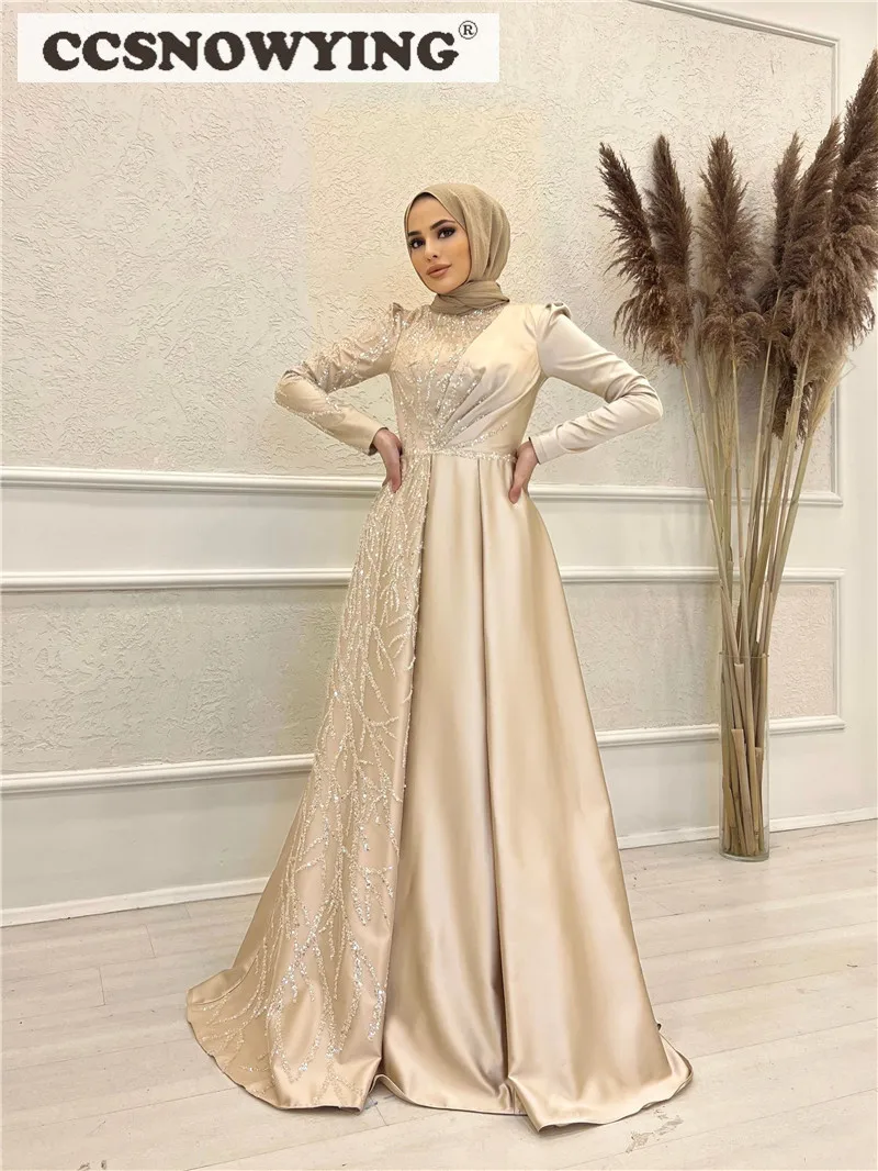 Buy Beautiful Emerald Green Gold Beaded Long Tail Hijab Maxi Evening Kaftan  Ball Gown - Turkeyfamousfor