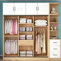 Armoire de rangement moderne pour femmes, placard européen pour chambre à coucher, organisateur de garde-robe en bois, meuble Schlaf zimmer Schrankhotel 3