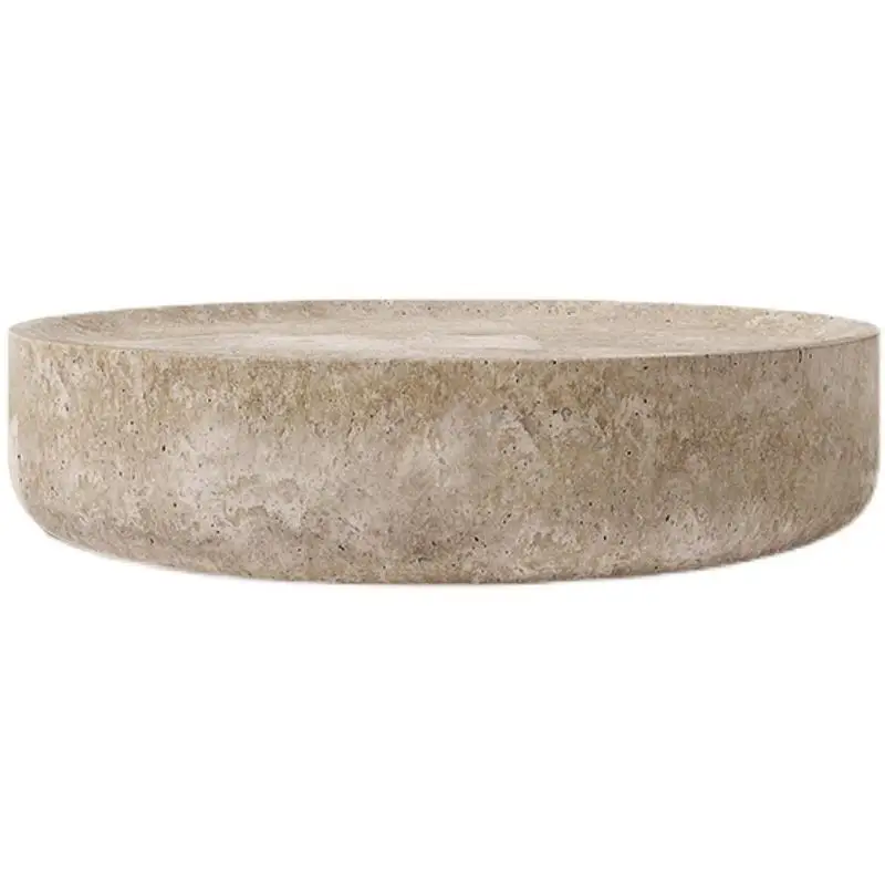 

Wabi sabi wind tunnel stone coffee table living room internet celebrity senior artistic home designer round marble portfolio