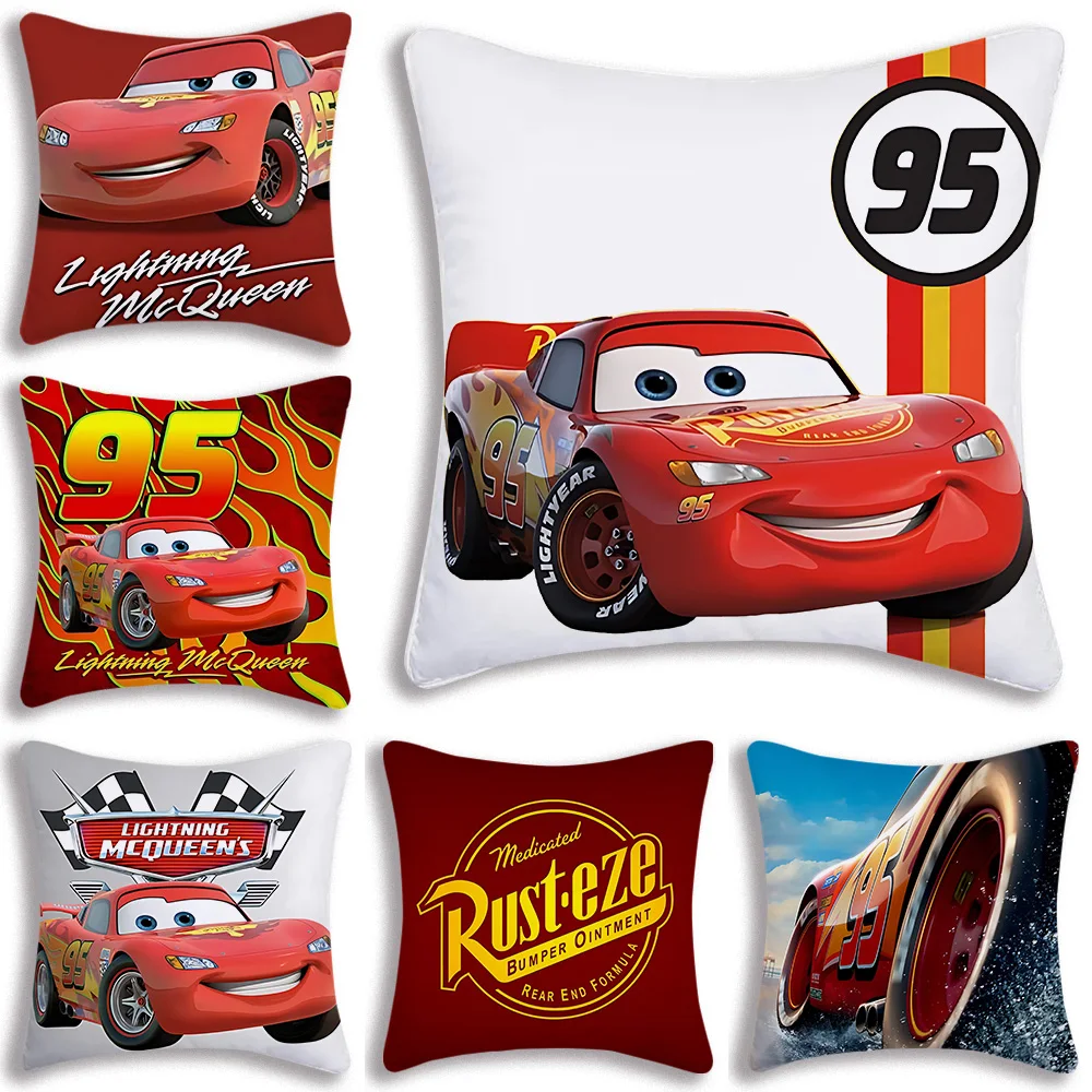 Lightning McQueen Pillow Covers Cartoon Sofa Cushion